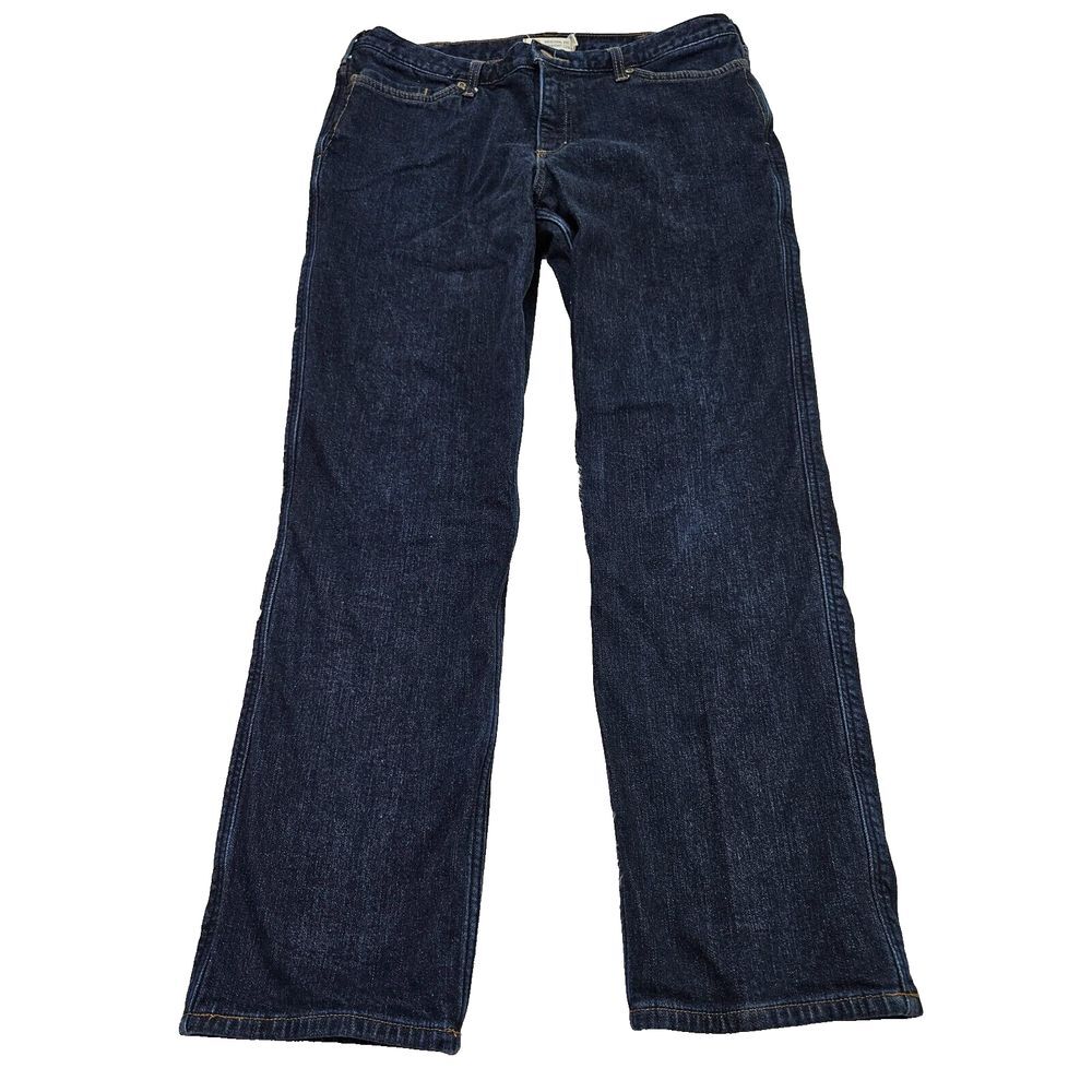 Carhartt Sz 16 Straight Leg High Rise Flannel Lined Original Fit Denim Jeans